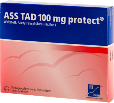 TAD Pharma GmbH ASS TAD 100 mg protect magensaftres.Filmtabletten 50 St 03828194