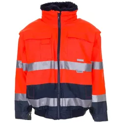 Planam Warnschutz Pilotenjacke 2046 2-farbig orange/marine, Größe: XXL