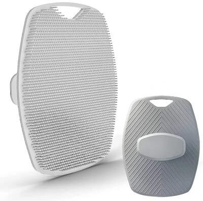 Healfit Counter Soft Silicone Body Cleansing Brush For Exfoliation, Convenient And Easy To Clean Silicone Bath Brush gray
