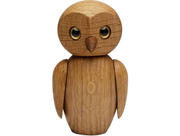 Spring Copenhagen Wooden Figure Animal Owl \ Clever\ 77g H9.8W5.5xL5cm (made in Vietnam) speelgoedfiguur kinderen en volwassenen
