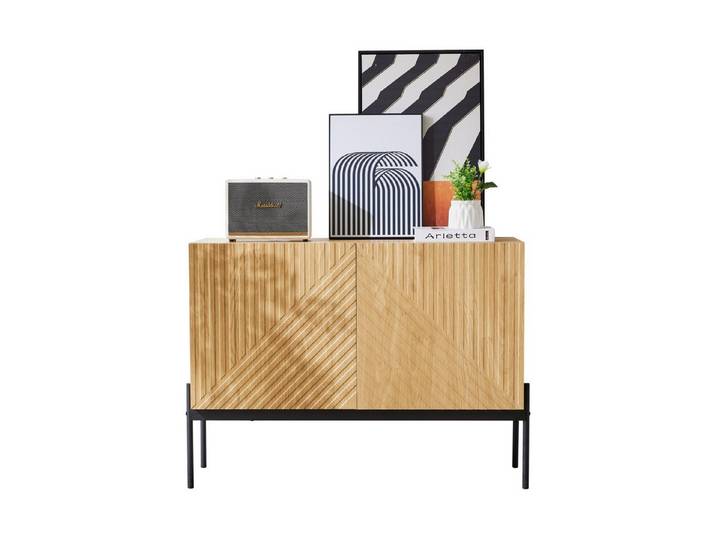SOFTWEARY Sideboard (Breite 100 cm), Metallfüße