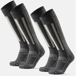 ALPINE SKISOCKEN - 2-Pack - Dunkelgrau/Hellgrau - 43-47