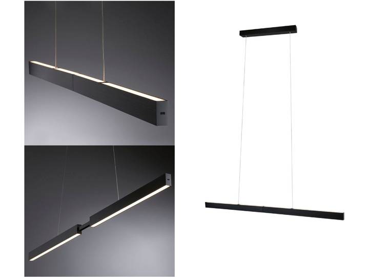 PAULMANN LED Pendelleuchte LED Pendelleuchte Aptare dimmbar , schwarz, 2, H: 150cm, 1 Stk., Leuchten, Memoryfunktion, LED Pendelleuchte