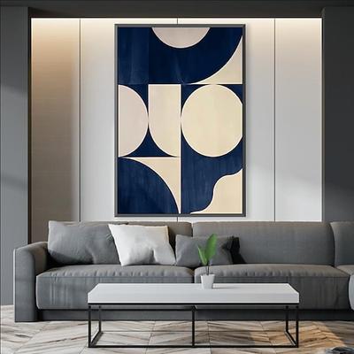 handgemaltes blaues Ölgemälde, reine handgemalte Leinwand, günstige Farben, Gemälde, Wandkunst, abstrakte Ölgemälde, moderne Hotel-Wanddekoration, Bilder, Acryl-Kunstgemälde, fertig zum Aufhängen oder