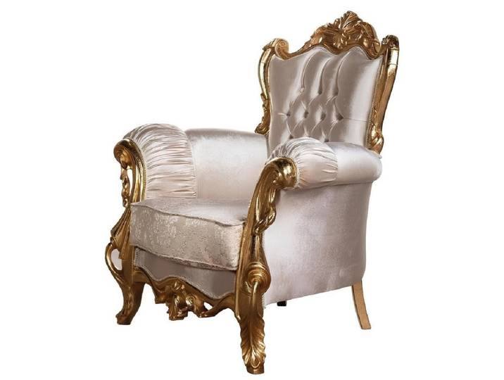 Xlmoebel Ohrensessel Antiker Lehnstuhl im Barockstil mit eleganter Polsterung (Sessel), Hergestellt in Europa