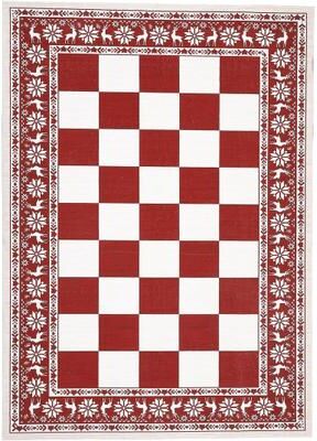 YUN Runner Rug, Washable Christmas Checkered Rug, Non Slip Low Pile Carpet for Entryway or Kitchen