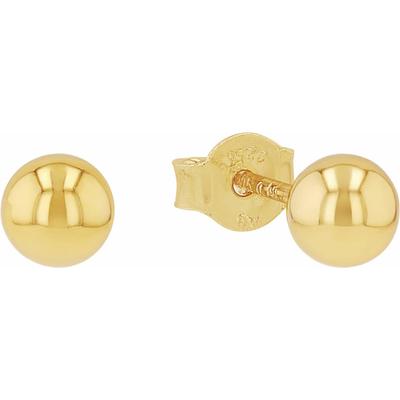 Paar Ohrstecker AMOR "Kugeln", gold (gelbgoldfarben), Ohrringe, Damen, 5mm, Silber 925 (Sterlingsilber)