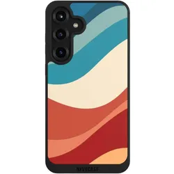 Nivocase Handyhülle für Samsung Galaxy S25+ Hülle NIVOpure Case Schwarz Farbe Farbverlauf Welle (Samsung Galaxy S25+), Smartphone Hülle, Schwarz