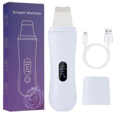 Uplifted Finds Ultrasonic Skin Scrubber & Deep Pore Cleansing Spatula white
