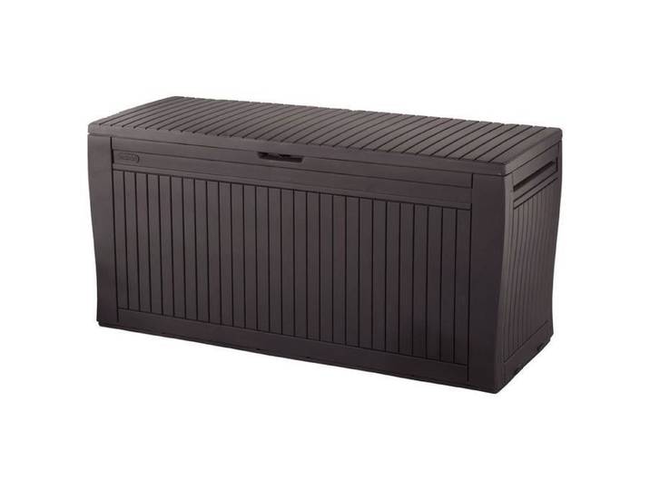 Coffre de rangement - KETER - Comfy - 270 L - Charge max 200 kg - Résine plastique marron