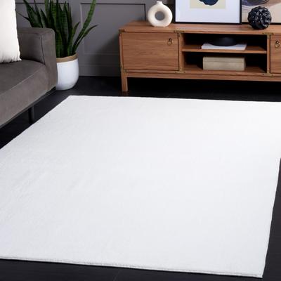 SAFAVIEH Faux Rabbit Fur Machine Washable Slip Resistant Nanami Rug