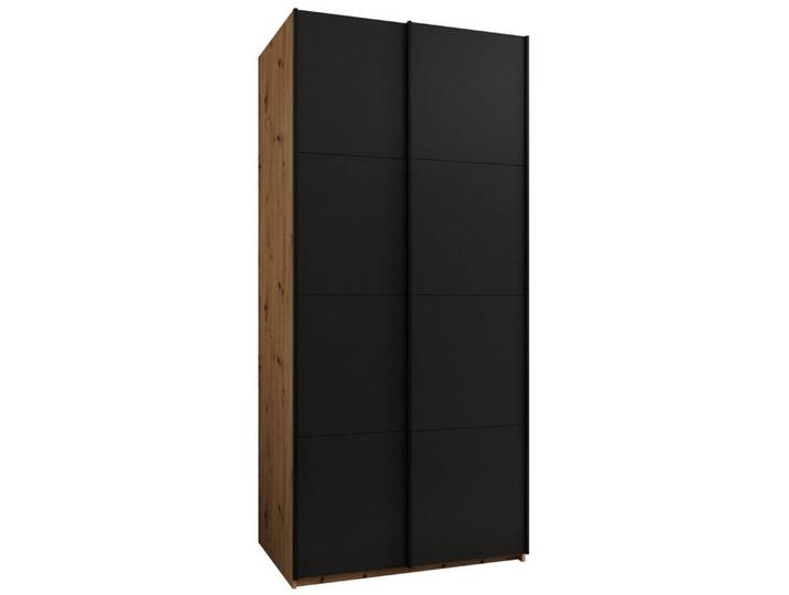 ABIKS MÖBEL Schwebetürenschrank LUX 1 hoher Schlafzimmerschrank - mit Kleiderstange, Regalen