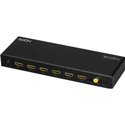 LogiLink HDMI-Switch, 4x1-Port, 4K/60 Hz, HDCP, HDR, ARC, Audio-Extract, RC, Switch Box