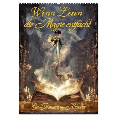 Wenn Lesen die Magie entfacht (Wandkalender 2027 DIN A2 hoch), CALVENDO Monatskalender