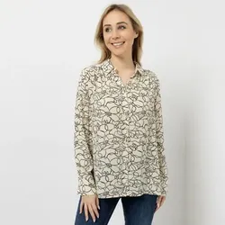 EVA LUTZ Bluse Lotte Kragen Knopfleiste leger weit