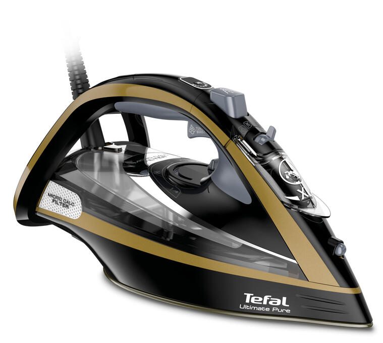 Tefal® Ultimate Pure FV9865 Dampfbügeleisen schwarz/gold FV9865E0