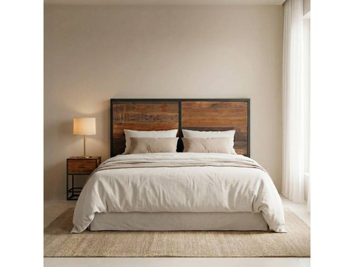 Tête de lit en bois recyclé - Recycled