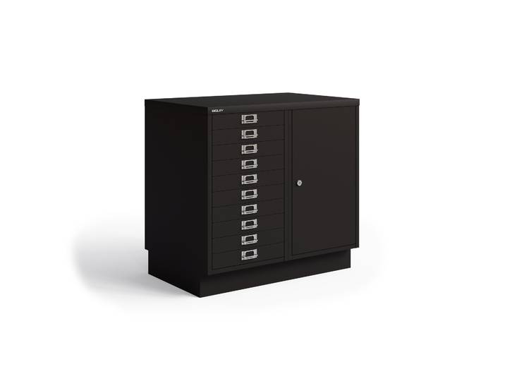 Metal Cabinet Bisley Kombischrank Black, 0 Folder high, New