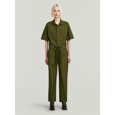 Jumpsuit G-STAR "Army Jumpsuit", Damen, Gr. S, Normalgrößen, grün (schwarz olive gd), Obermaterial: 70% Baumwolle, 30% Baumwolle, Overalls Jumpsuit