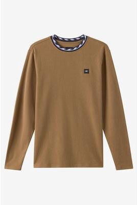 O'Neill s Wave Cult Bennett Long Sleeve Pullover in Dark Khaki, Size Small, Polyester/Twill