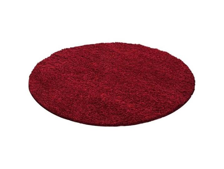 Tapis rond poil long du salon. Couleurs et tailles Nouveau [rouge 160 cm Rund]