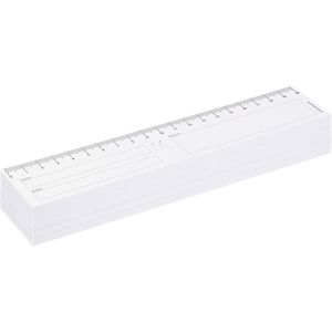 BIZSTIX Haftnotizen Wundlineal, weiß, 40 x 205mm, selbstklebend, 5x 50 Blatt