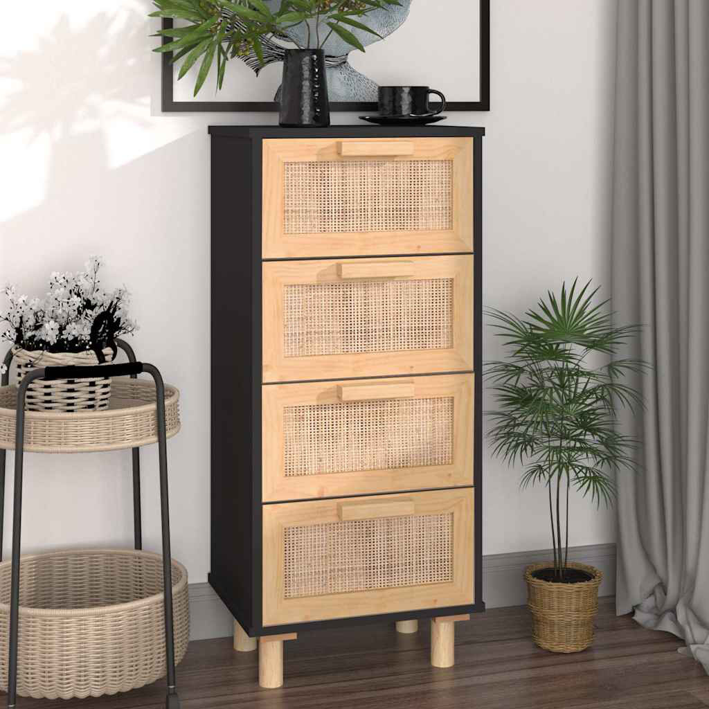 Bay Isle Home Eveline 40cm Sideboard Black 90cm H X 40cm W X 30cm D