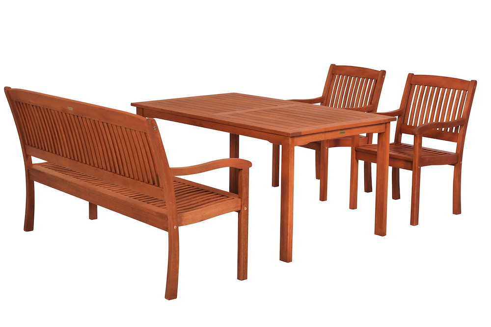 MERXXHANDELS Maracaibo Set 4tlg Eucalyptus Bank, 3-sitzig 16980376