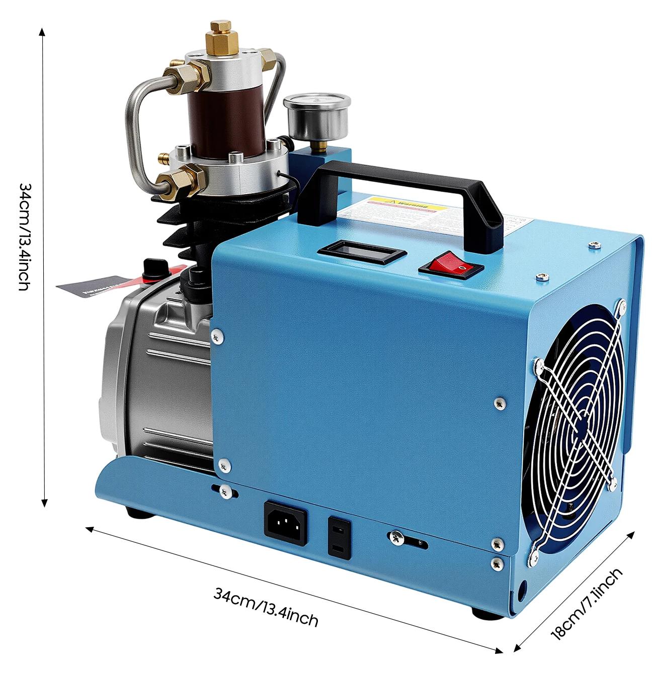 Hochdruck-Luftkompressorpumpe - Elektrisch - 1800 W - 100 l/min - 2800 U/min - Wasser-Ölabscheider - Blau