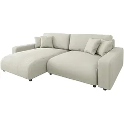 ECKSOFA Emma Beige Cord - Ottomane links