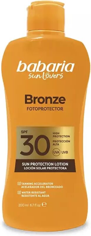 Babaria Sun Lovers Bronze Protective Sun Lotion SPF30 200 ml