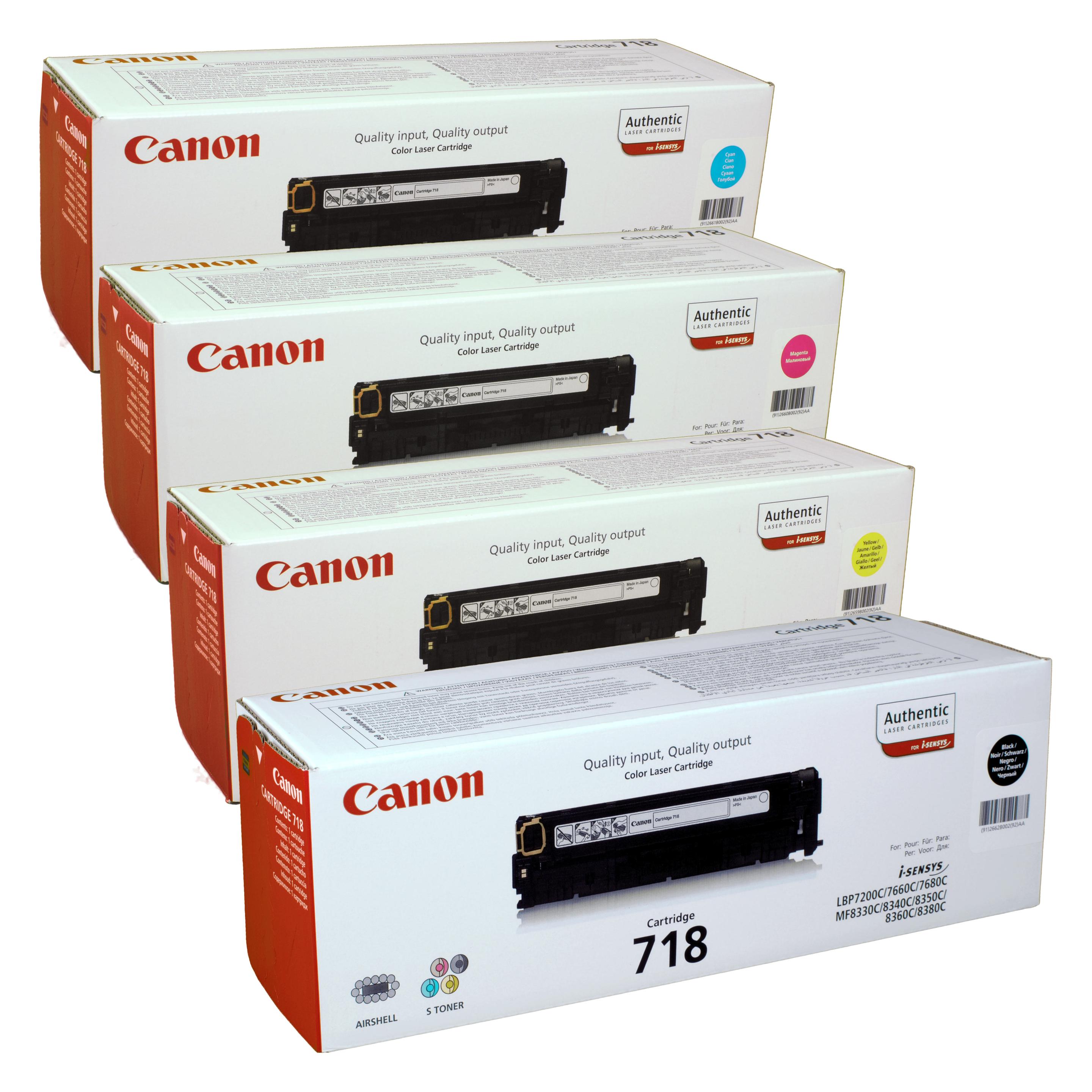 Canon 4 Toner 718 Multipack BK C M Y 4-farbig (BK, C, M, Y) (47812303)