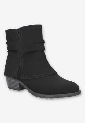 Women's Kudos Bootie by Easy Street in Black Lamy (Size 7 M)