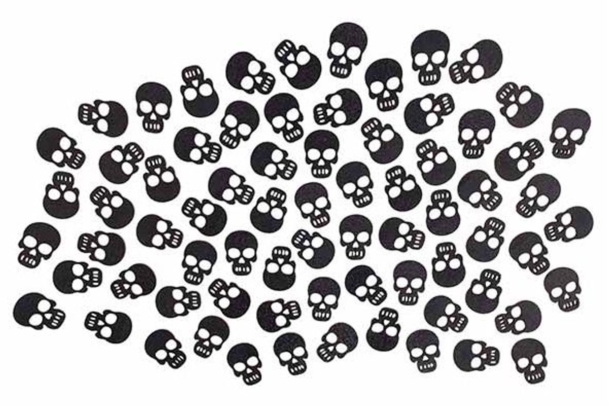 Strooideco Skulls Zwart 85g Hout