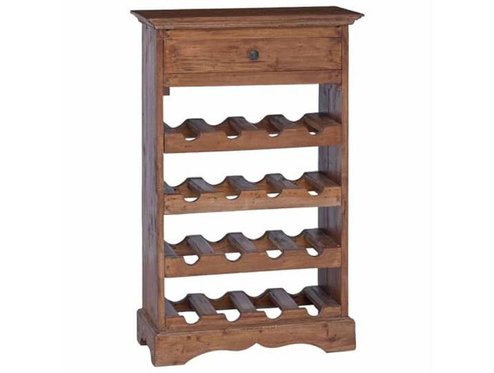 Weinregal 55 x 23 x 85 cm aus Mahagoni Massivholz Massives Mahagoni Holz, kompaktes Design, stabile Aufbewahrung von Flaschen, Esszimmer, einfache Montage
