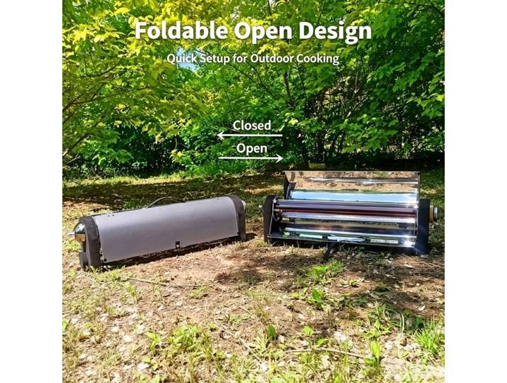 Barbecue solaire portable sans fumée, four de camping extérieur, grille en acier inoxydable, cuisinière solaire