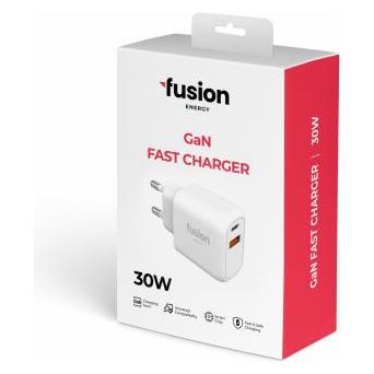 Fusion Energy GaN 30W USB-C / USB-A / 3A White (FTCGAN30WW)