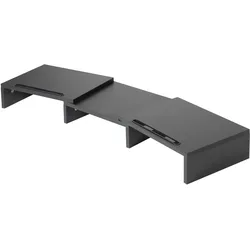 SpeaKa Professional SP-MR-202 Monitor-Ständer für zwei Monitore, Monitor Erhöhung, Schwarz