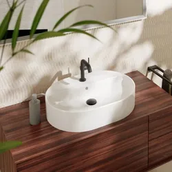 hansgrohe Xuniva Aufsatzwaschtisch 61080450 600x450mm, mit Hahnloch/Überlauf, SmartClean, weiß