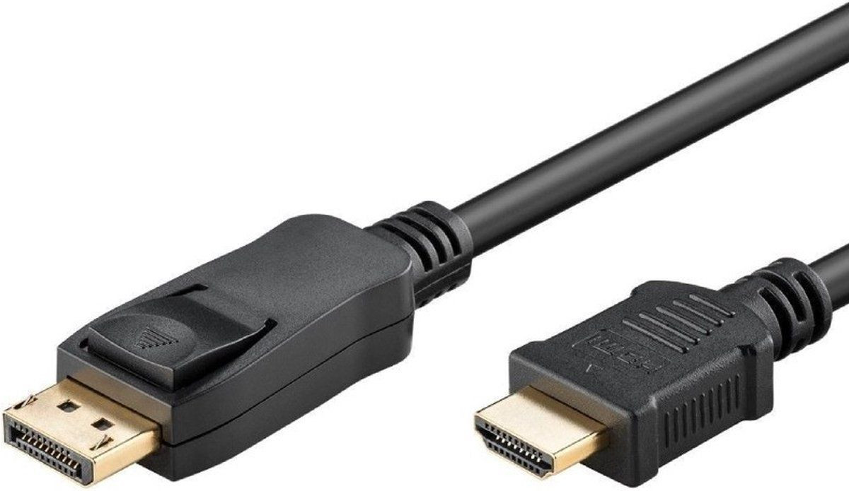 Goobay DisplayPort naar HDMI kabel 4K 30Hz - 3m - Zwart