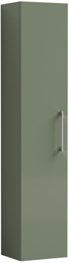 Nuie Arno Wall Linen Cabinet Green Satin 143.3cm H X 30cm W X 25.3cm D