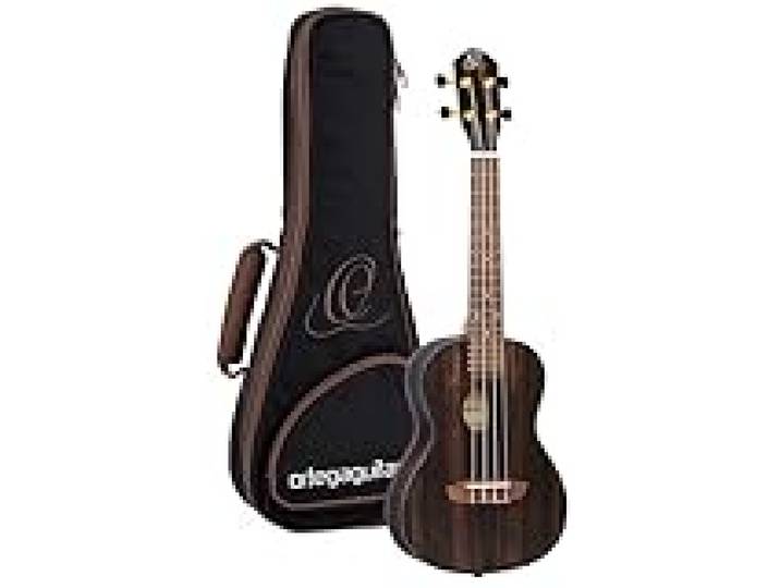 Ortega Guitars Ukulélé Concert Acoustique – Série Timber – Housse Incluse – Ébène, Naturel (RUEB-CC)