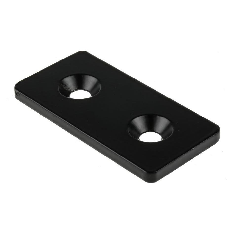 RS PRO Connection plate, 40x80mm, black (7675761)