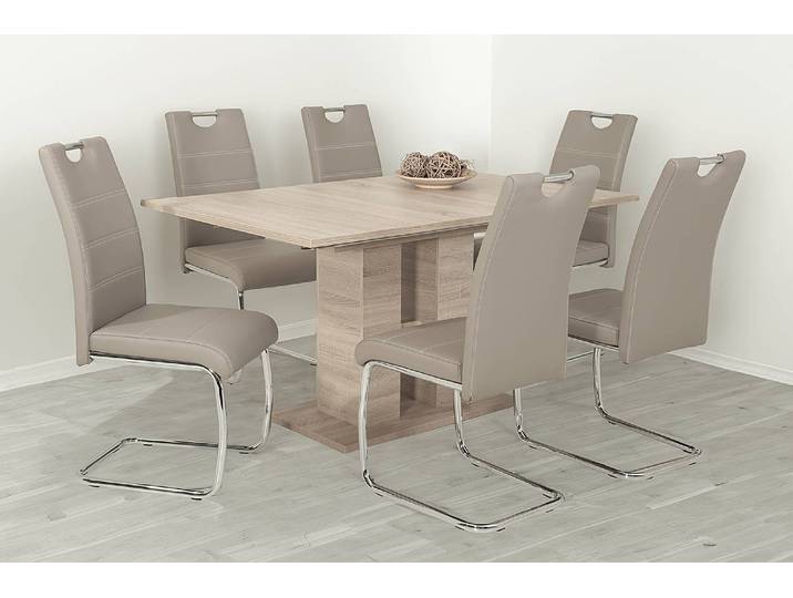 Freischwinger La Paz Kunstleder 43 x 98 x 59cm Beige/Cappuccino 2er Set