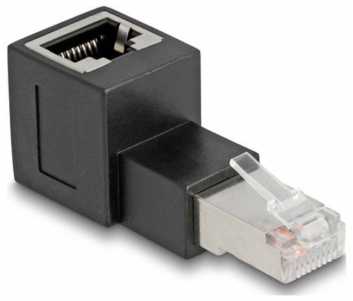 Delock Netzwerk Adapter CAT 6a [1x RJ45-Stecker - 1x RJ45-Buchse] Schwarz