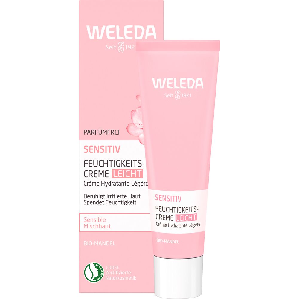 Weleda Sensitiv Feuchtigkeitscreme leicht Mandel 30 ml Creme