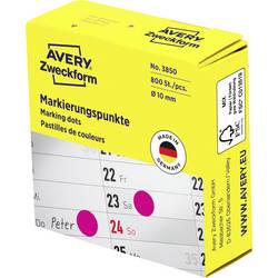 Avery-Zweckform 3850 Markierungspunkte Etiketten Ø 10 mm Magenta 800 St. Permanent haftend Papier