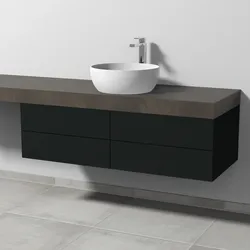 Sanipa Waschtischunterschrank „2morrow“ 1200 × 340 × 520 mm in Vulkan (matt)