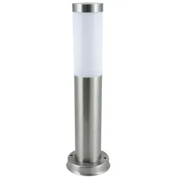 HEITRONIC Sockelleuchte LARISA, IP44, 45cm, 230V, E27 max, 12W, Edelstahl gebürstet / satiniert HEI-36386