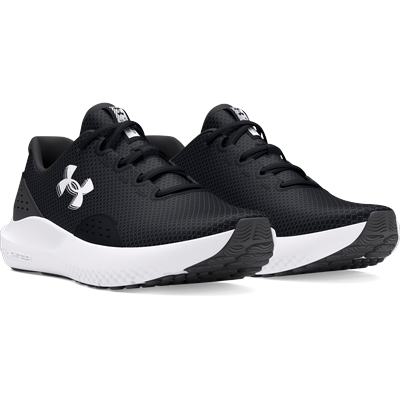 Laufschuh UNDER ARMOUR "UA Charged Surge 4", Herren, Gr. 44, schwarz-weiß (schwarz, weiß), Synthetik, Textil, Schuhe Laufschuh, Gute Dämpfung